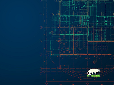 OpenSUSE Desktop background background blue blueprint circuits design desktop desktop background linux ux