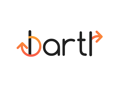 Bartr Logo barter bartr black branding design gradient gradient icon graphics icon logo orange reload typography yellow