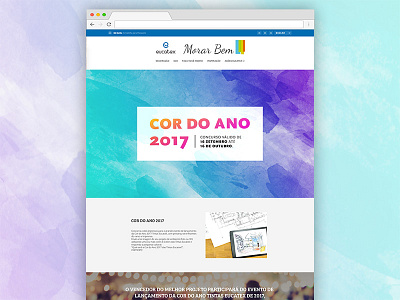 Morarbem Contest Cor do Ano Blog Website Banner Eucatex banner color colour communication design desktop graphic mockup responsive typography ui ux web website wireframe