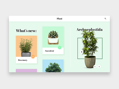 Plant - Landing app clean design green plants portfolio product ui ux web website work