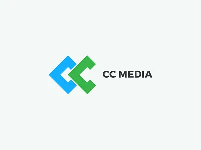 Logo CC Media - V7 blue c cc cc media dragos dragos.space green logo logotype two color
