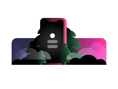 Primeval Night clouds flat hills identification illustration login monument mountains new notch phone pine signup sky space trees