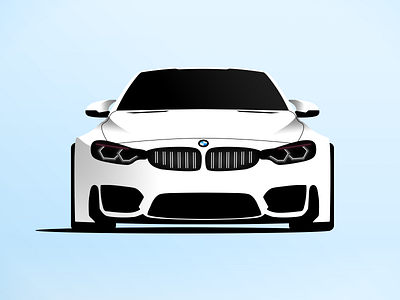 BMW M4 auto blue bmw car design edinburgh fade graphicdesign icon illustration m4 motor shadow