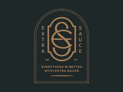 Extra Sauce - Monogram Lockup branding dribbble extra sauce lettering monogram typography