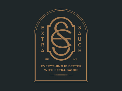 Extra Sauce - Monogram Lockup branding dribbble extra sauce lettering monogram typography