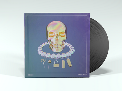 Stasis Vinyl 3d album artwork austin bracelet c4d charms cinema4d cover art cover artwork design graphic music music art music artwork skull vinyl