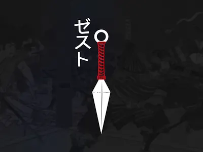 ZEST - KUNAI - Apparel's visual - JPN collection apparel apparel design blade brand design ideogram japan kunai mixte naruto ninja streetwear visual weapon zen