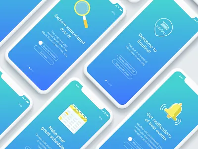 Edufind application app educational event filter ios product design sync ux ui