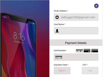 Check out page checkout form figma ui web