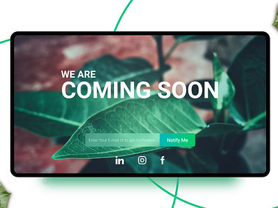 Coming soon page landingpage ui ux webdesign