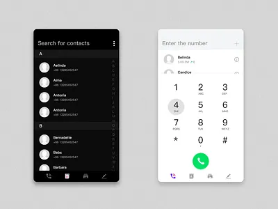 Colorful Phone-Black and white ui 应用 设计