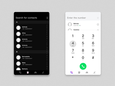Colorful Phone-Black and white ui 应用 设计