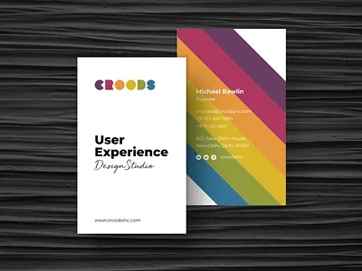 Croods Business Card brand identitiy business card visiting card