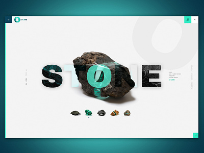 O STONE animation branding graphic icon logo stone store ui vector web webdesign
