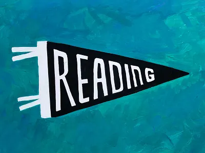 Reading Pennant gouache hometown illustration lettering paint pennant pennsylvania print reading