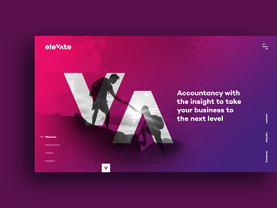 Elevate design digital gradient ui ux web website