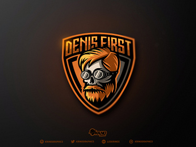 Bearded Skull character esport logo esports esports logo gaming graphic design illustration krinographics logotype mascot