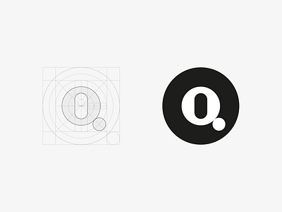 The Letter Q grid icon identity letter logo mark minimalist q