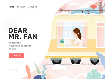 Long time no see. art design illustration landscape light love nature travel ui web winter