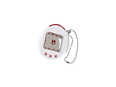 Tamagotchi 2d 90s flat game gigapet illo illustration illustrator japanese minimal tamagotchi technology toy vector virtual