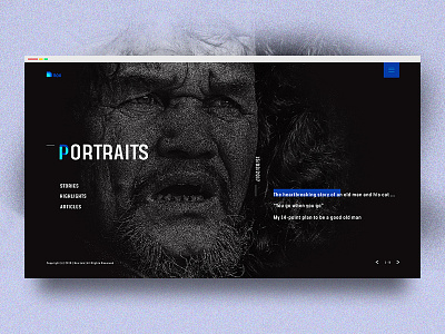 Portraits - Photography Portfolio Website art art direction concept creative flat interaction interaction design landing page logo minimal photography studio typography ui uiux ux visual web web design website