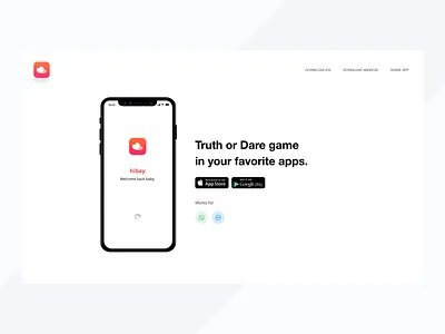 hibay website landing page app app page clean design landing page simple ui ux website white space