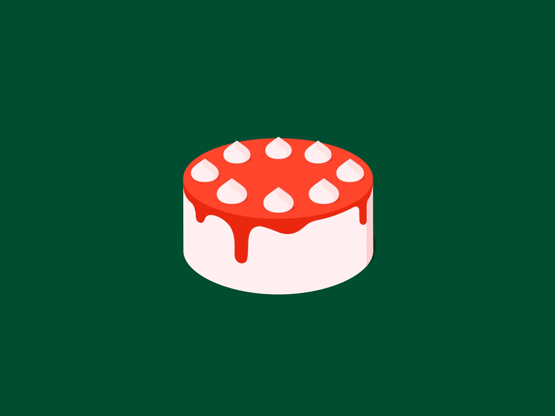 Cake 2.5d aftereffects animation cake illustration motion redvelvet