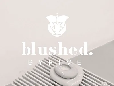 Blushed Logo beauty brand brand identity branding design feminine logo logo design typography