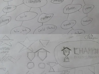 Champion Sketches champion property property management re brand real estate sketching trophy