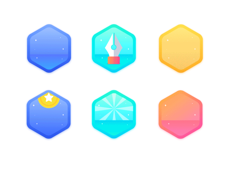 achievement badges&animation(1/3) animation badges icon medal