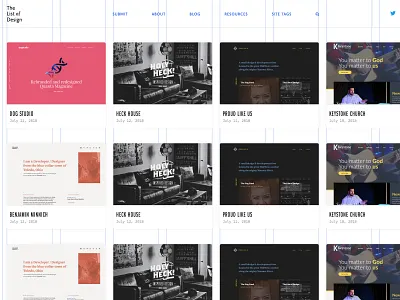 Thelistofdesign grid web design