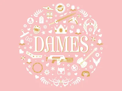 DAMES logo dames jerrod maruyama jmaruyama leanna lins wonderland logo squaredco