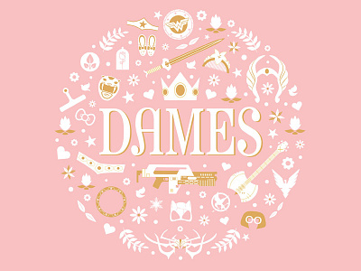 DAMES logo dames jerrod maruyama jmaruyama leanna lins wonderland logo squaredco