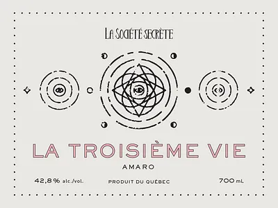 La Société Secrète - La troisième vie alchohol amaro distillery label