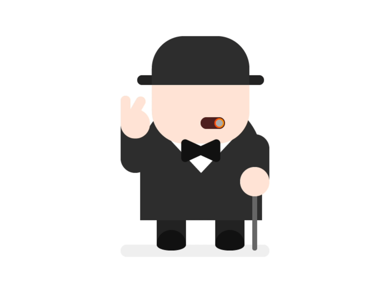 Winston animation churchill illustration winston churchill