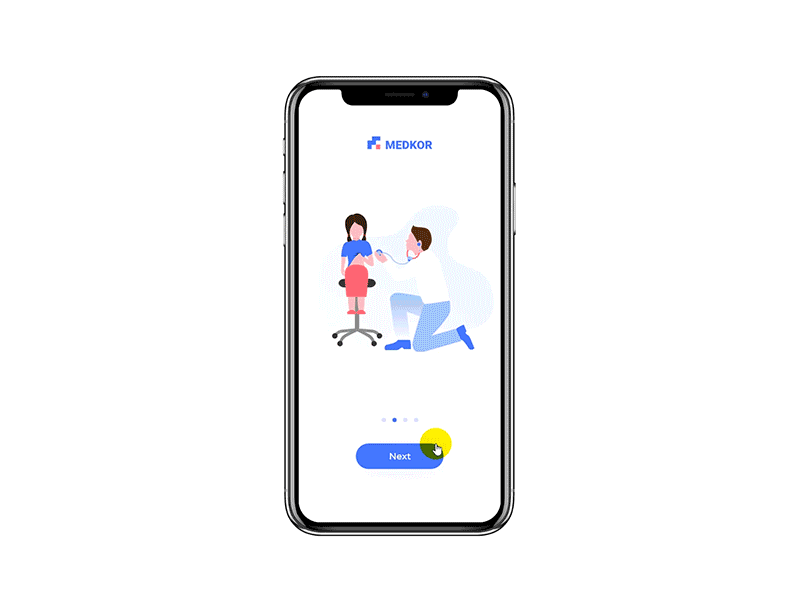 Medkor App Prototyping android animation app appstore blue booking category doctor app health health app health care icons illustration ios marvel marvelapp minimal patient prototyping search