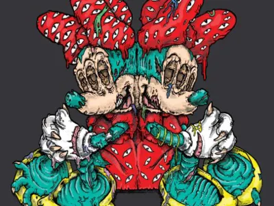 Minnie's Duality conjoined halloween inktober minnie minnie mouse mouse twins undead zombie