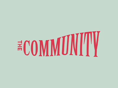 The Community Logo_unused branding design icon logo typography vector