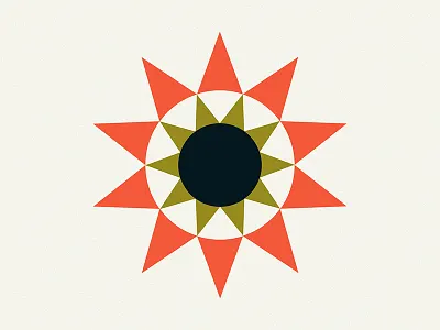 Sun hex icon illustration logo sun sun logo