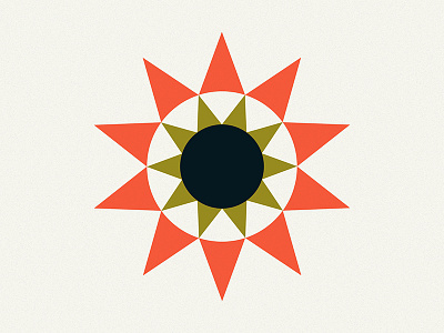 Sun hex icon illustration logo sun sun logo