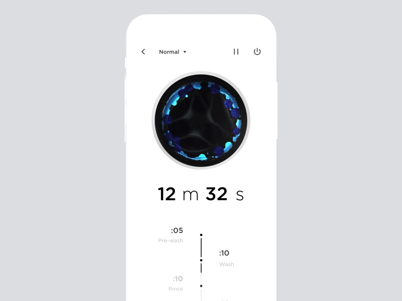 Smart washing machine app ) animation app clean cuberto design effect graphics machine motion smart ui ux washing