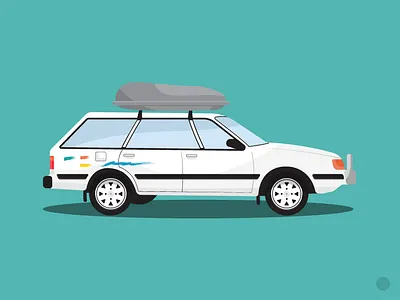 Susie the Suby car first car icon illustration illustration design subaru