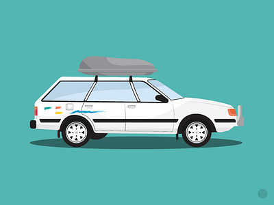 Susie the Suby car first car icon illustration illustration design subaru