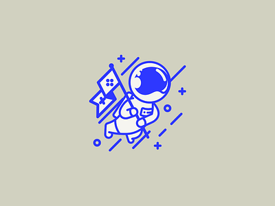 Spaceman astronaut crypto flag gaming planets spaceman stars