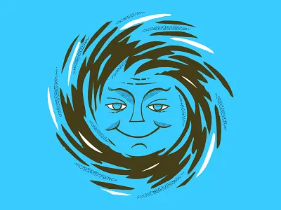 Hurricane blue face hand drawn hurricane illustration summer texture weather