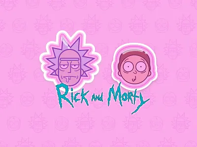 Rick and Morty art branding clean design flat graphic design icon illustration linework logo logo design logomark minimal minimalist logo morty rick rick and morty rickandmorty vector