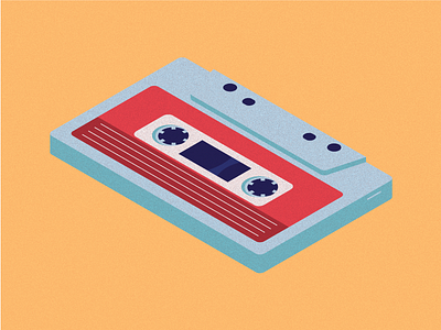 Cassette illustration isometric vector