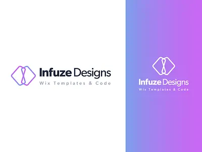 Infuze Designs gradient icon logo logo design minimalistic startup wix