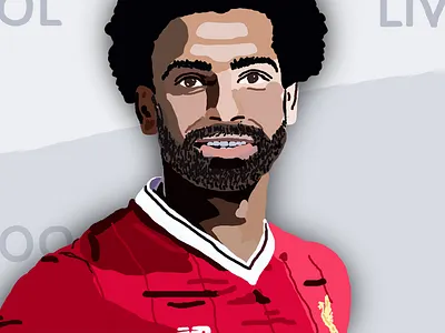 soccer illustration | M. Salah (2/6) art club football illustration illustrator liverpool photoshop player psd soccer
