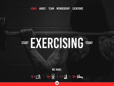 Gym exercise exercising gain graphic design gym train training uxui website websitedesign